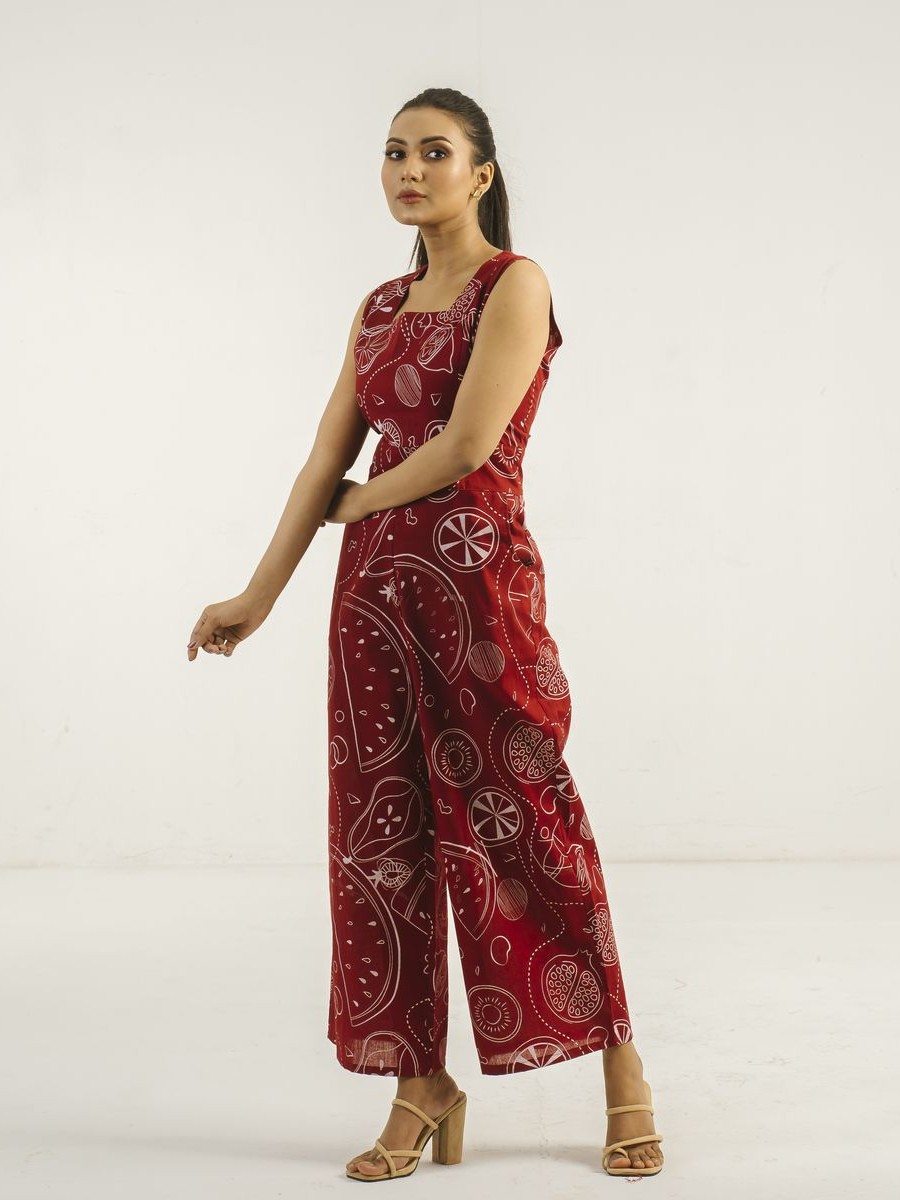 Maroon Fruit Punch Jumpsuit