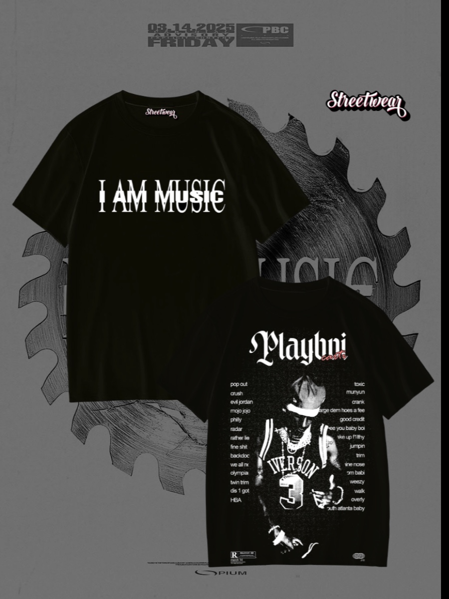 I AM MUSIC EDITION GRAPHIC OVERSIZED TS