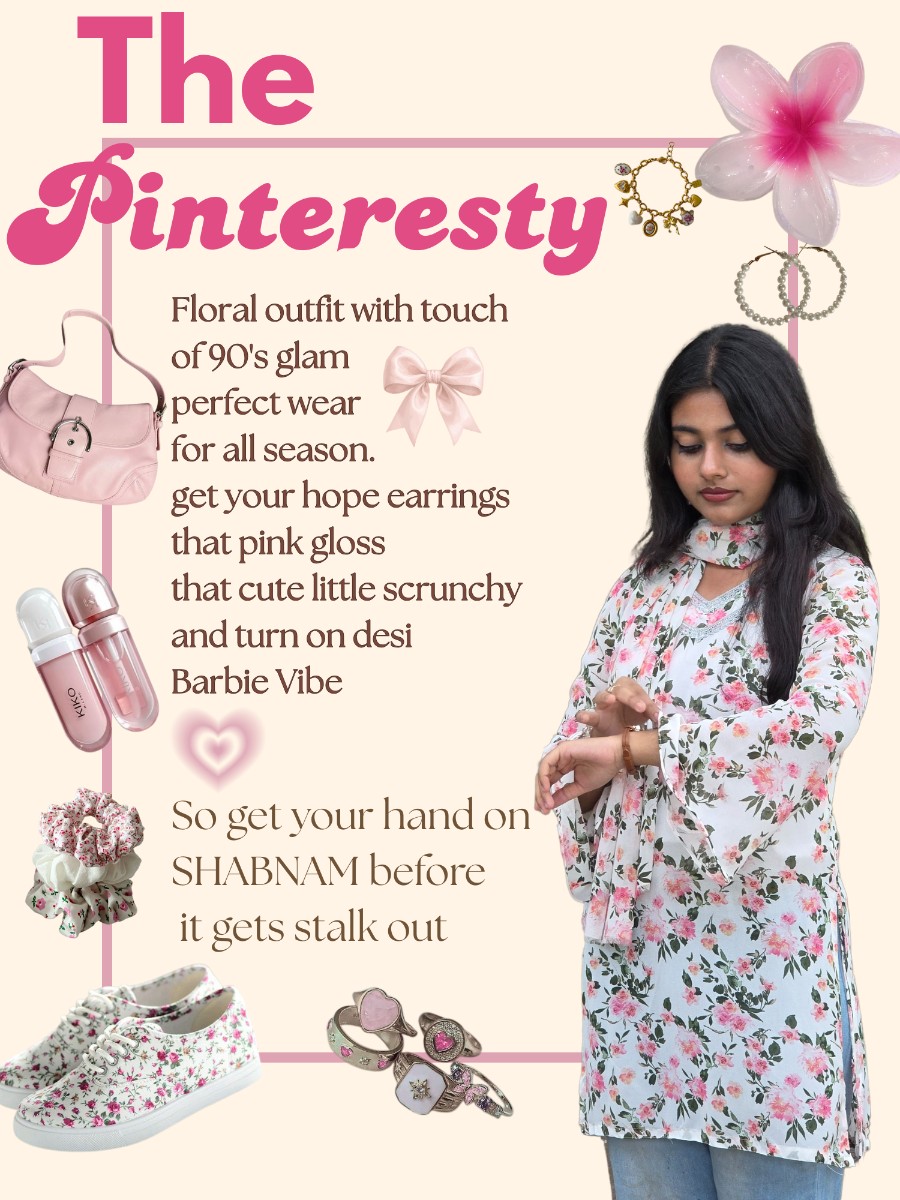 Shabnam- Pinteresty Floral Tops with 90s Flared sleeves